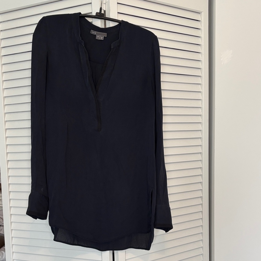 Vince Midnight Blue Women's Blouse Size 6